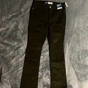 super dark green corduroy boot cut pants